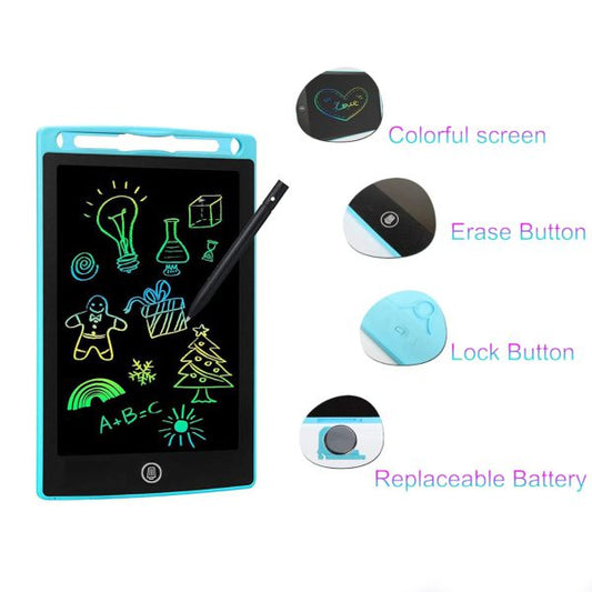 8.5-Inch Multi-Color LCD Writing Tablet | Reusable Drawing & Note-Taking Tool for Kids | Random Colors
