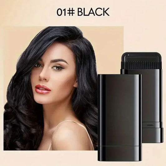 Black Temporary Hair Color Stick | Long-Lasting Gray Coverage Hair Touch-Up Wand | Compact Size | 20g