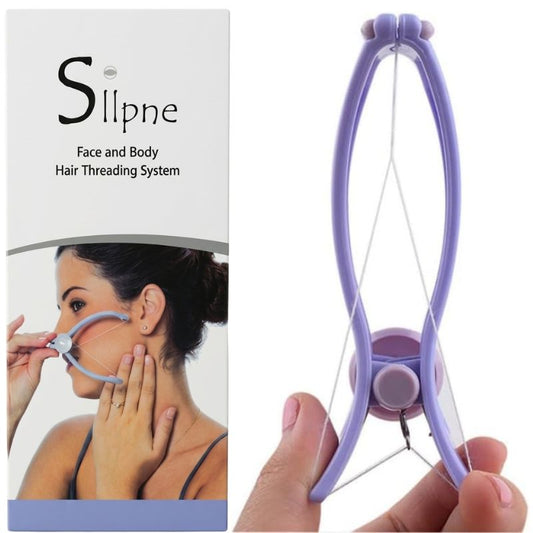 Sipne Face and Body Hair Threading System | Cotton Threading Device for Eyebrows Face & Body | Random Color
