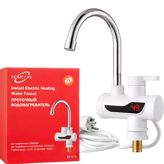 Electric Instant Heating Faucet | Digital Temperature Display | Plastic handle | Kitchen & Bathroom Hot Water Tap