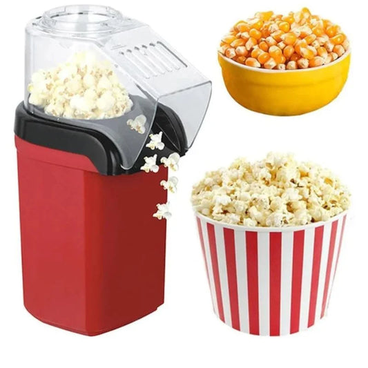 Oil Free Mini Popcorn Maker | Hot Air Popcorn Machine | Electric Popcorn Popper for Home & Kids | 1200W