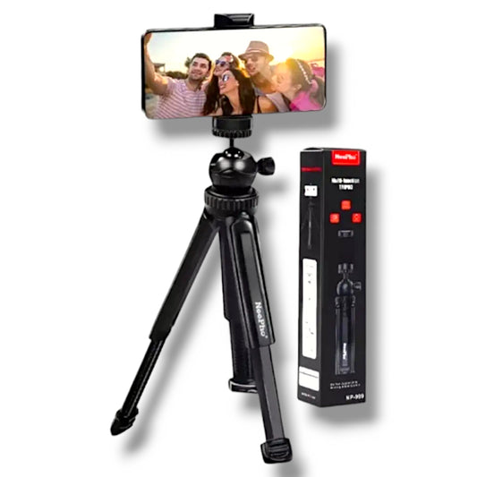 Nepho NP-999 2-in-1 Tripod & Extendable Selfie Stick | Adjustable Height, Universal Smartphone & Camera Mount | Portable Photography Stand