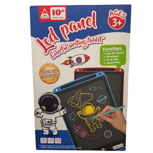 10-Inch Multi-Color LCD Writing Tablet | Premium Quality | Reusable Drawing & Note-Taking Tool for Kids | Random Colors
