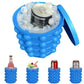 Silicone Ice Genie Cube Maker | 2-in-1 Ice Bucket Mold | Portable Soft Silicone Ice Cube Maker for Travel & Outdoor