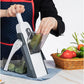 Brava Spring Vegetable Slicer Chopper | Manual Mandoline Cutter Grinder | Multi-Function Fruit & Vegetable Slicer