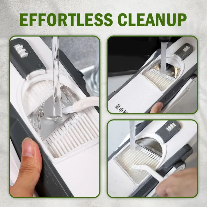 Brava Spring Vegetable Slicer Chopper | Manual Mandoline Cutter Grinder | Multi-Function Fruit & Vegetable Slicer