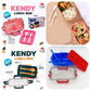 Kendy Lunch Box with Spoon & Fork  | 2-Compartment Portable Tiffin Box for School & Office