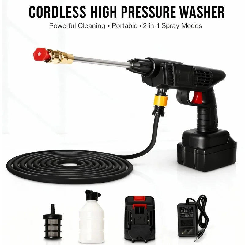 Automatic Cordless Car Wash Spray Gun 48V Pakistan | Wireless High Pressure Foam Jet Washer