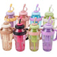 Ice Cream Water Bottle with Straw & Tea Infuser | 1400ml  |  | Large Capacity Gym & Summer Drink Bottle | Random color