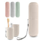 Portable Toothbrush & Toothpaste Holder Case | Travel Storage Box with Cup Function