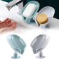 Leaf-Shaped Self-Draining Soap Holder | Stylish Waterfall Design with Suction Base for Bathroom & Kitchen | Random Colors